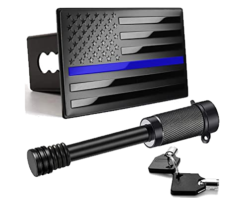 Bonrcea 2" American Flag Hitch Cover & Hitch Lock